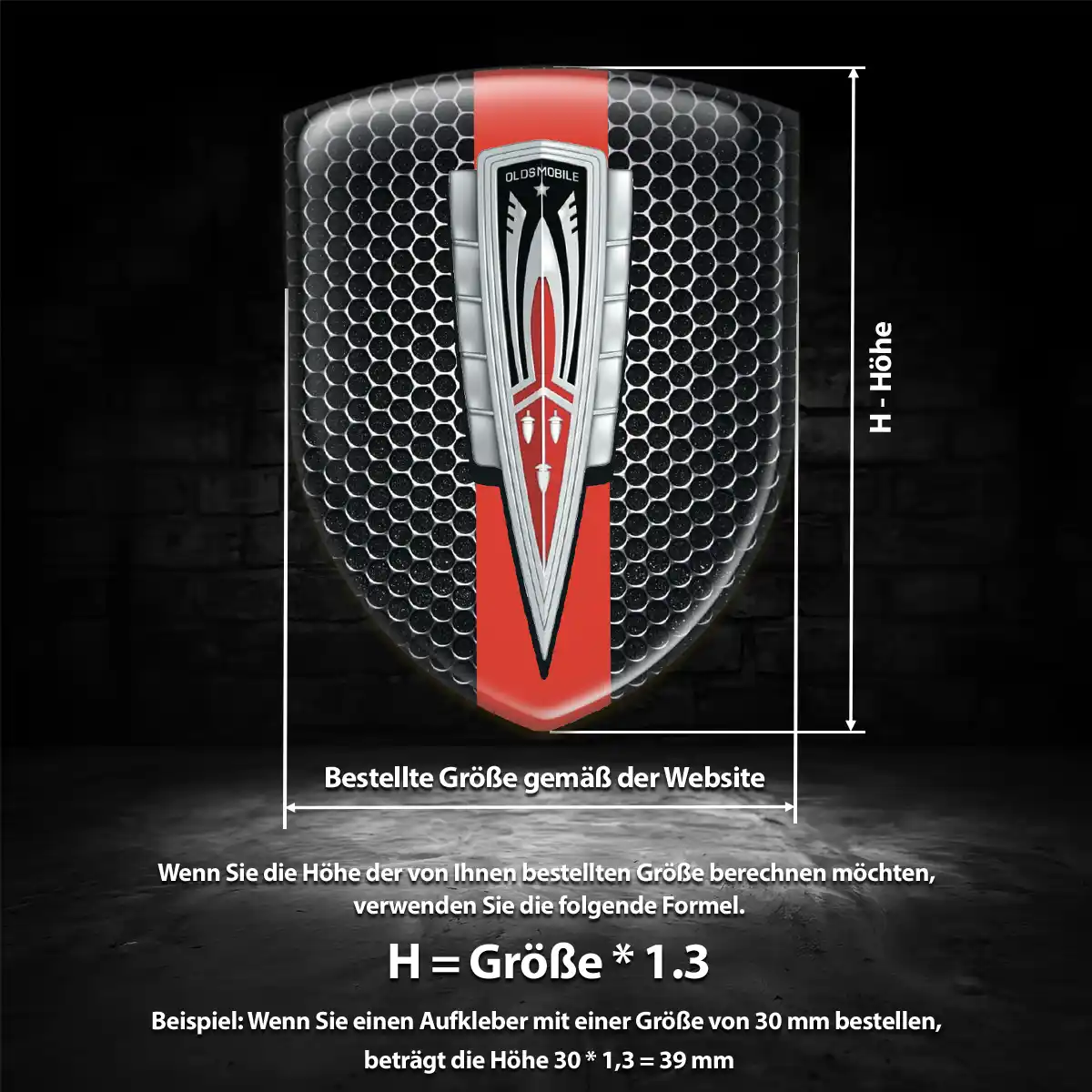 Oldsmobile 3D Gel Aufkleber Auto Ausdrucksstarkes Design