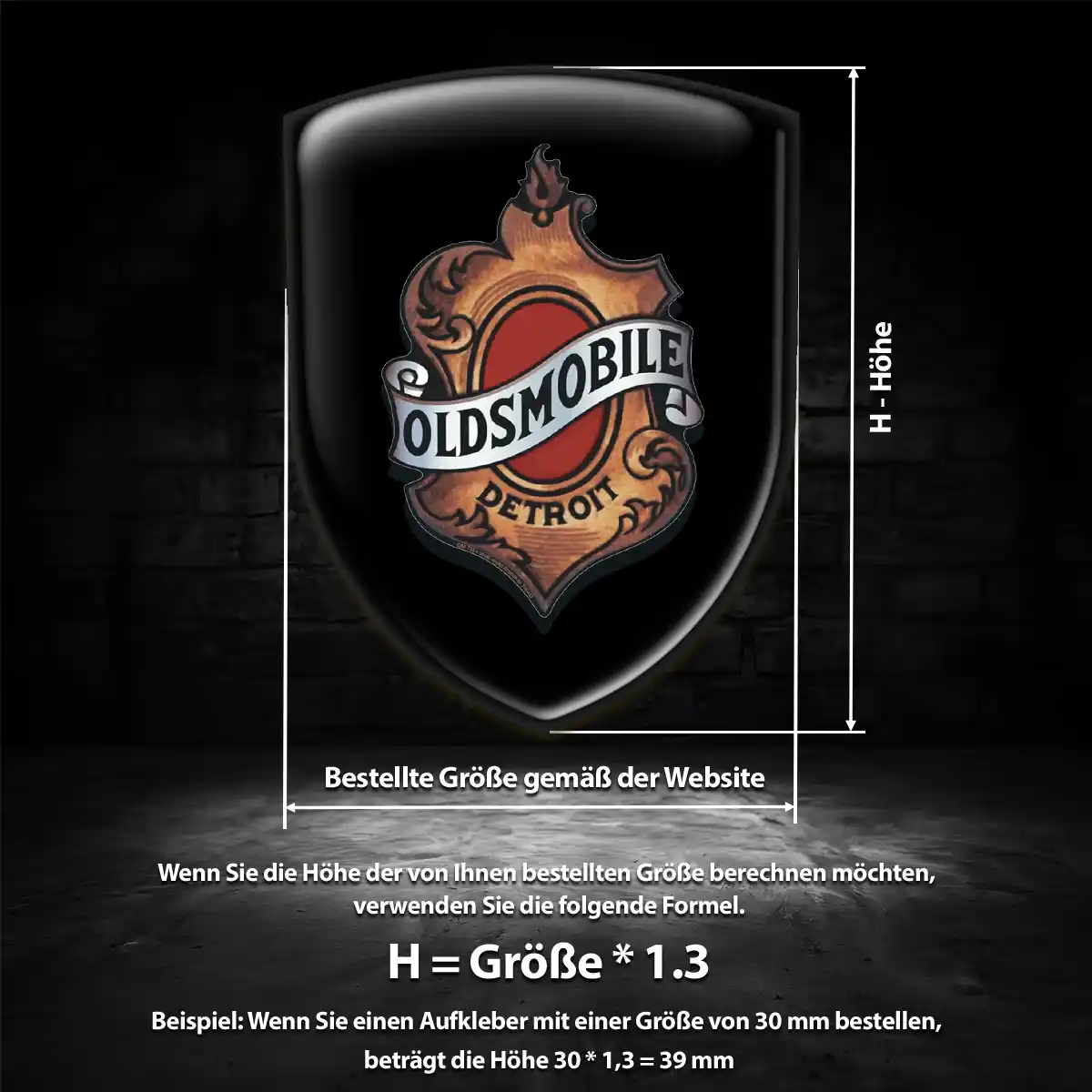 Oldsmobile 3D Gel Aufkleber Auto Hohe Qualität