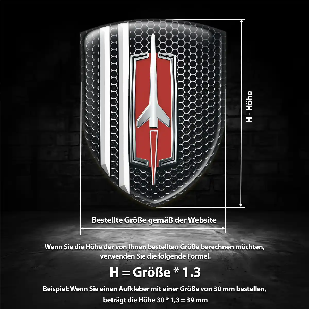 Oldsmobile 3D Gel Aufkleber Auto Interieurdesign