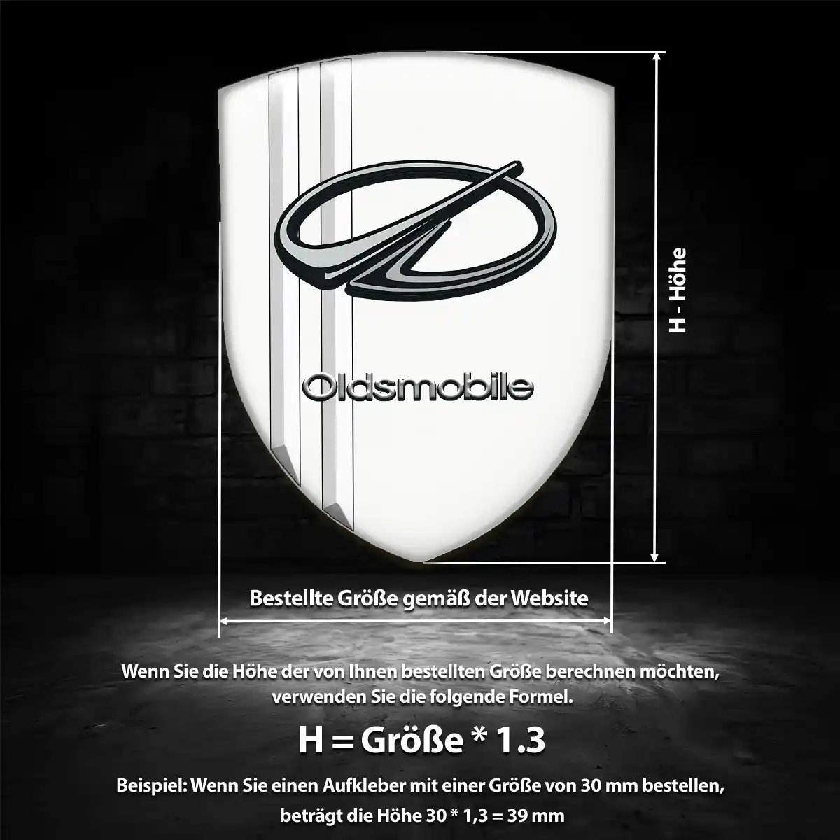 Oldsmobile 3D Gel Aufkleber Auto Limitierte Auflage