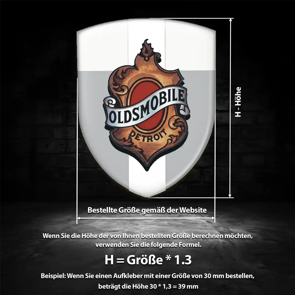 Oldsmobile 3D Gel Aufkleber Auto Premium-Edition