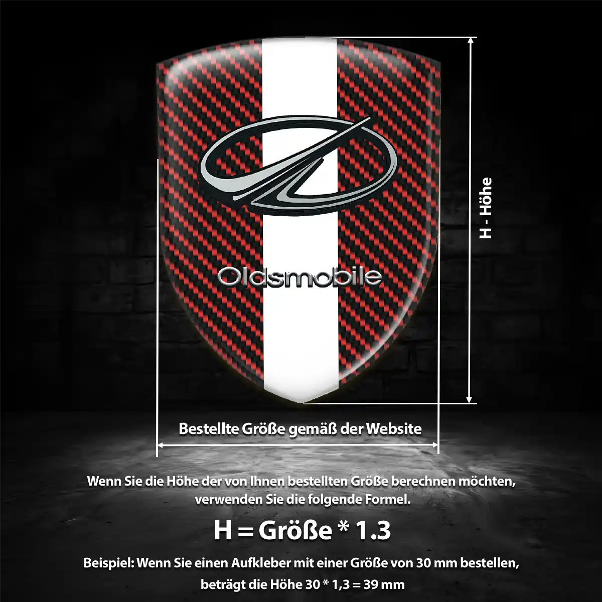 Oldsmobile 3D Gel Aufkleber Emblem Anspruchsvolles Design