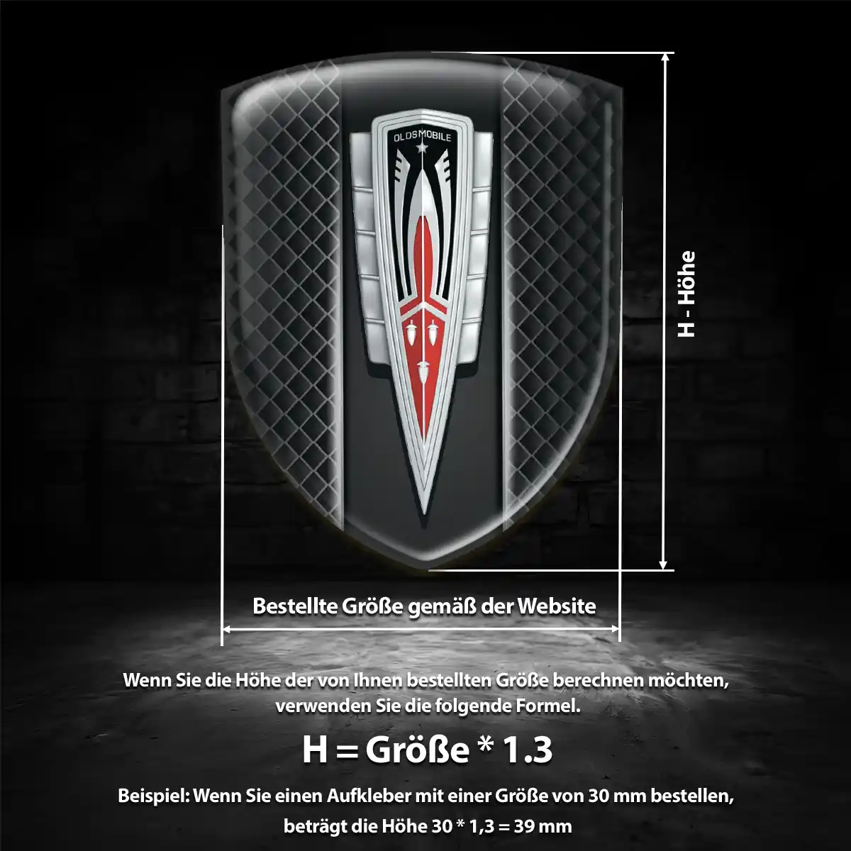 Oldsmobile 3D Gel Aufkleber Emblem Auto Hohe Qualität