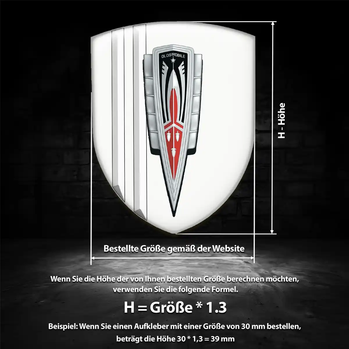 Oldsmobile 3D Gel Aufkleber Emblem Auto Modernes Design