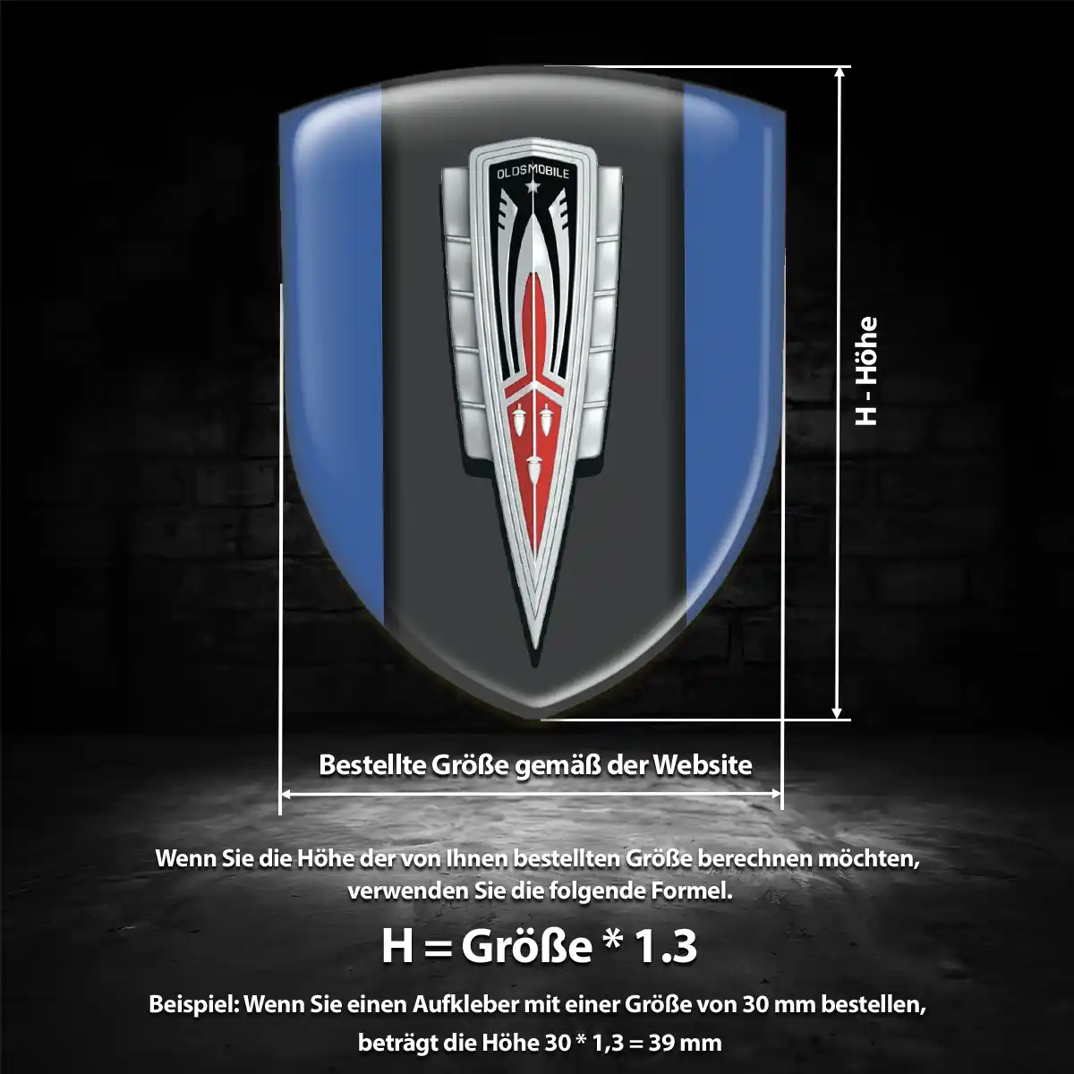 Oldsmobile 3D Gel Aufkleber Emblem Auto Premium-Edition