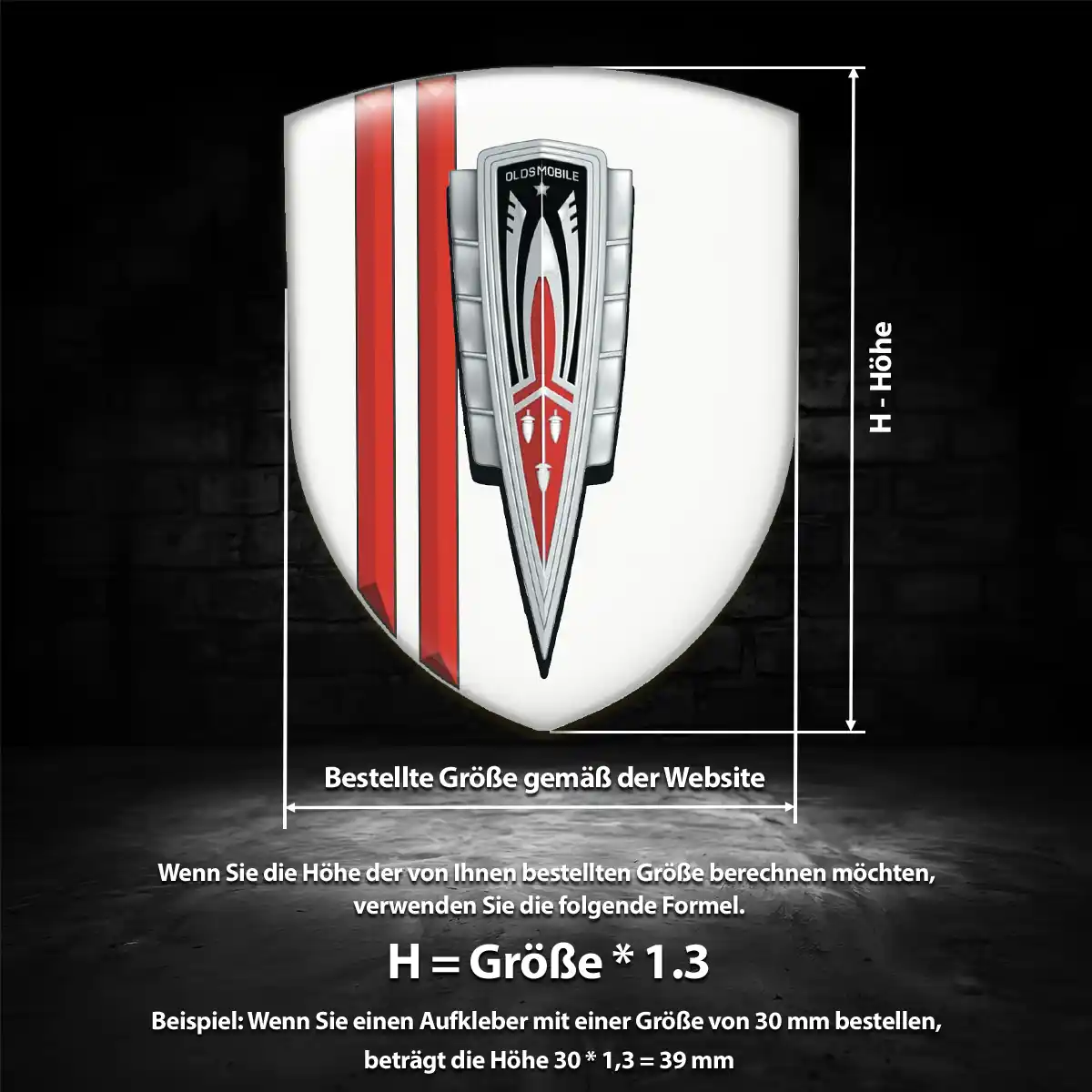 Oldsmobile 3D Gel Aufkleber Emblem Auto Stilvolles Design