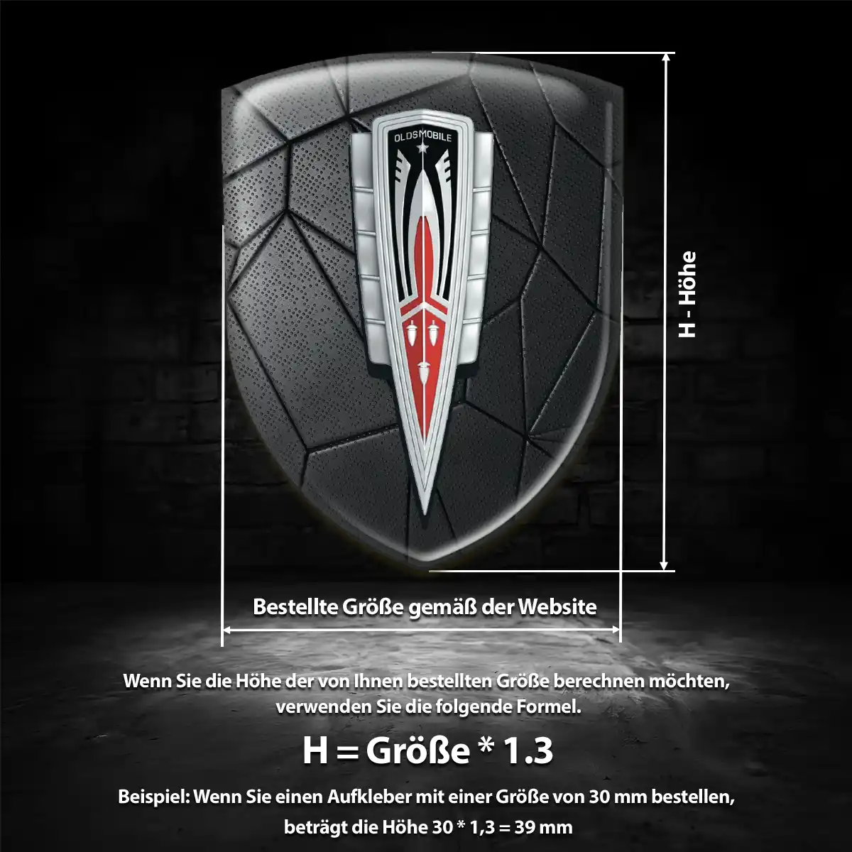 Oldsmobile 3D Gel Aufkleber Emblem Premiumqualität