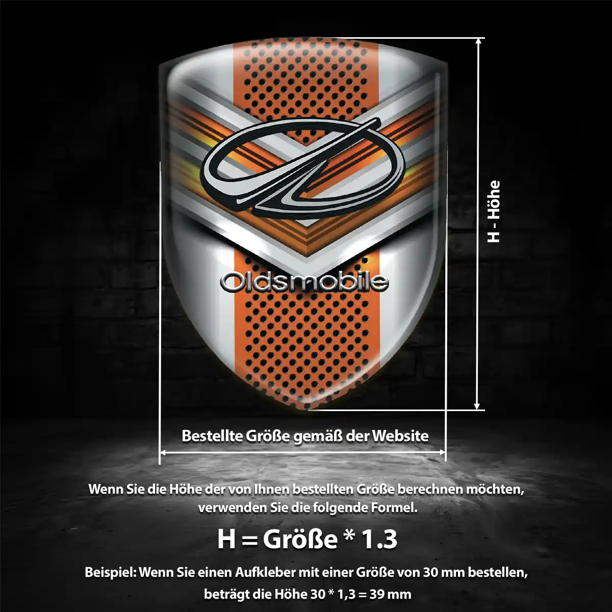 Oldsmobile 3D Gel Aufkleber Embleme Anspruchsvolles Design