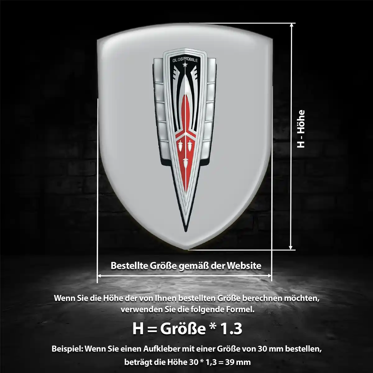 Oldsmobile 3D Gel Aufkleber Embleme Ausdrucksstarkes Design