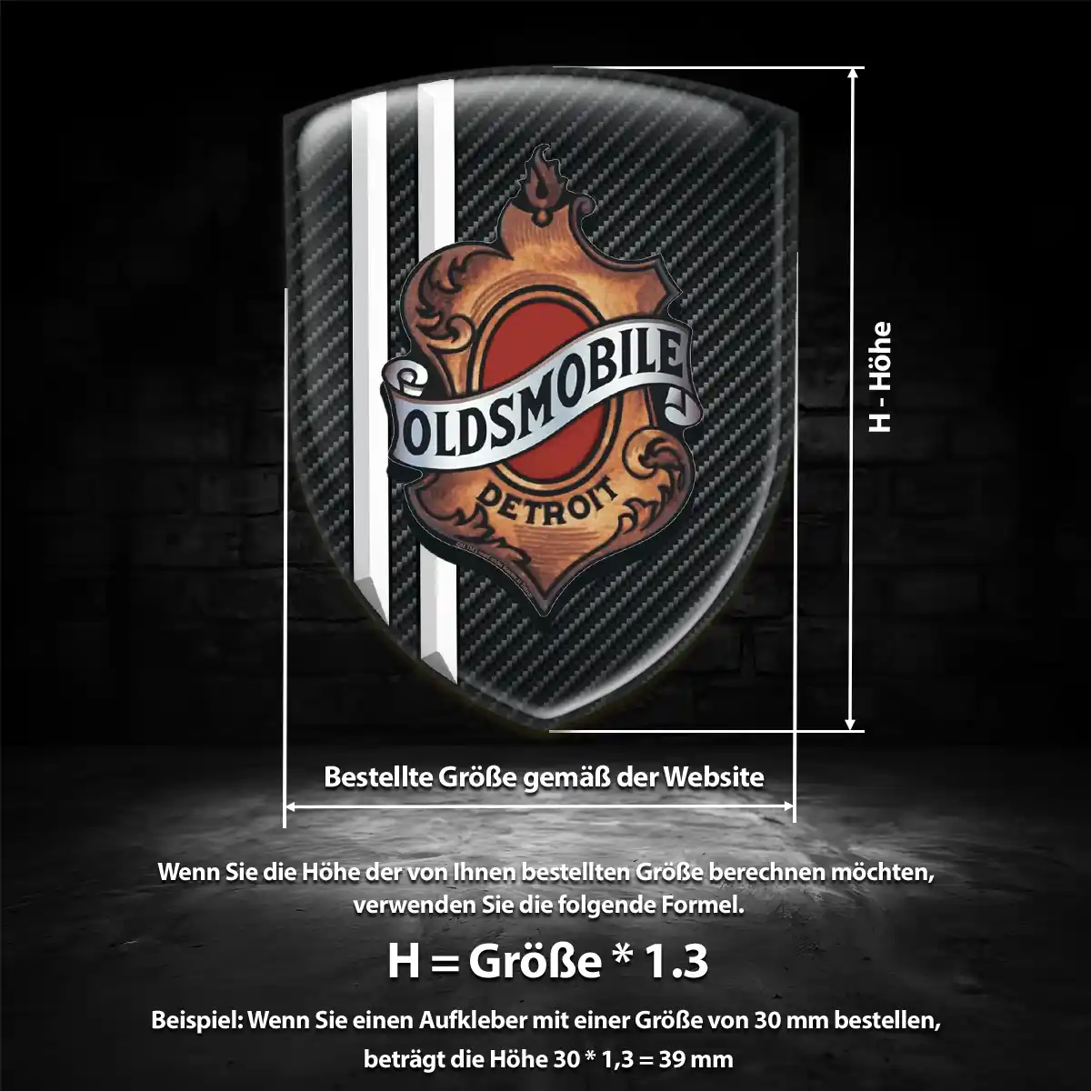 Oldsmobile 3D Gel Aufkleber Embleme Auto Edles Design