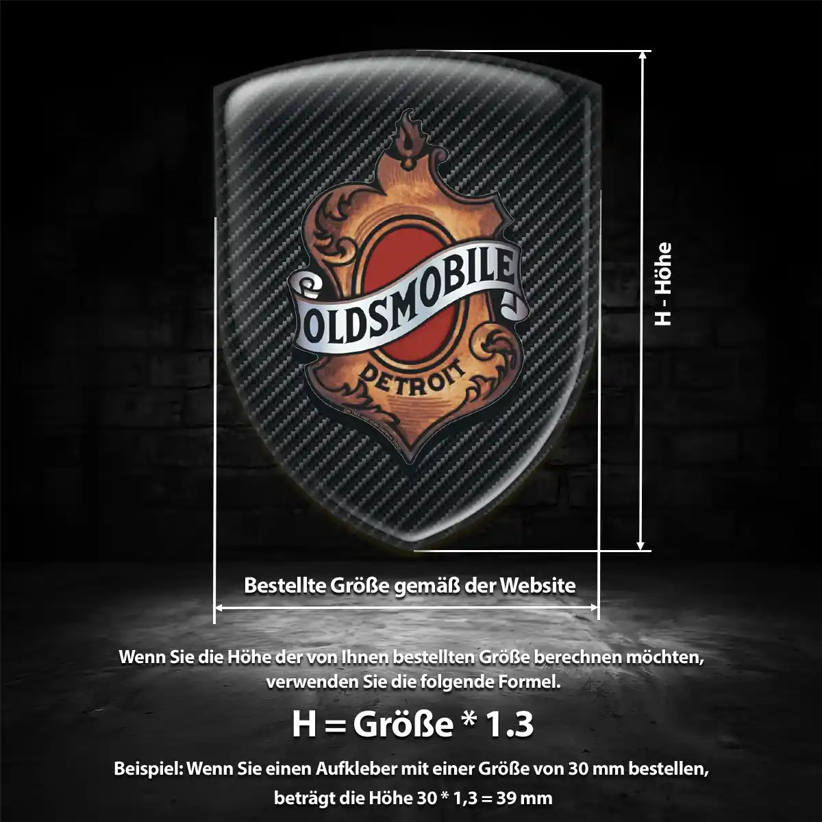 Oldsmobile 3D Gel Aufkleber Embleme Auto Hochwertiges Harz