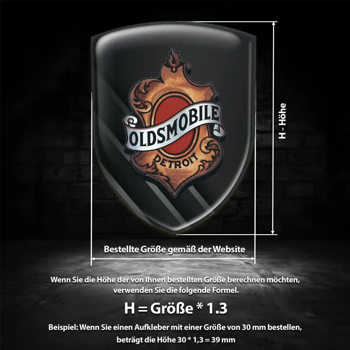 Oldsmobile 3D Gel Aufkleber Embleme Auto Markenedition