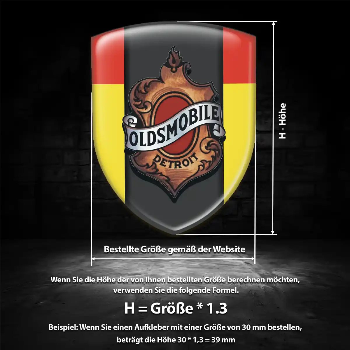 Oldsmobile 3D Gel Aufkleber Embleme Auto Premium-Edition