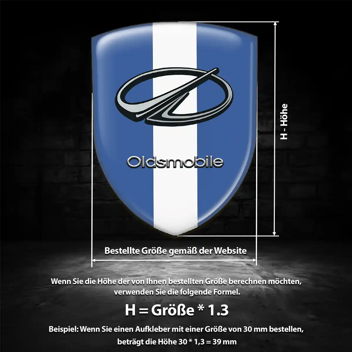 Oldsmobile 3D Gel Aufkleber Embleme Auto Stilvolles Design