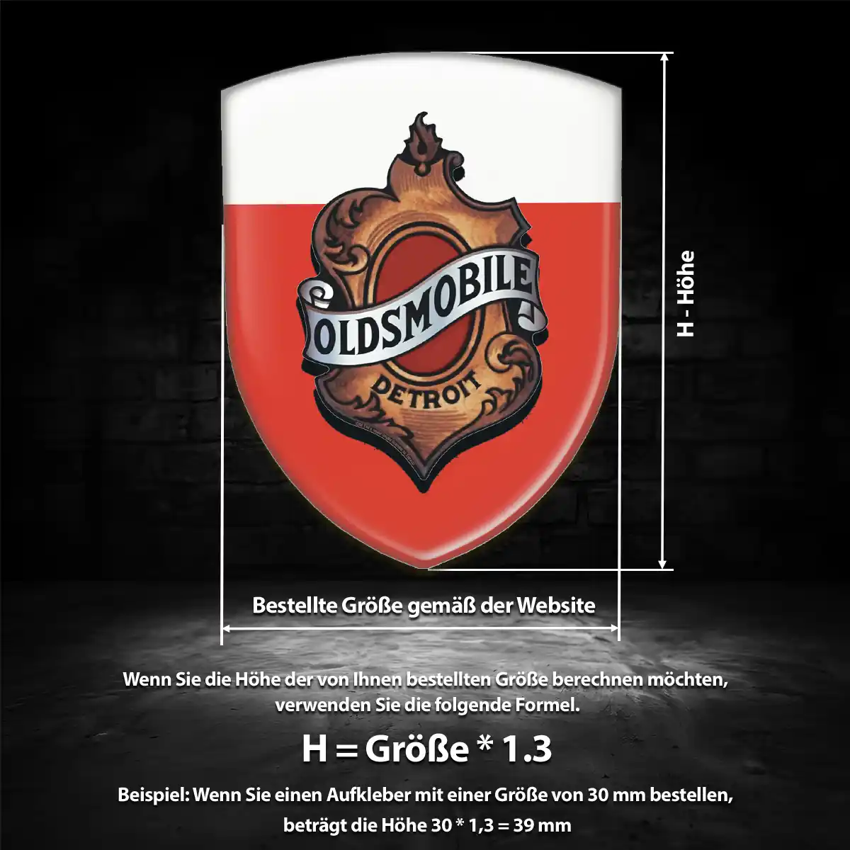 Oldsmobile 3D Gel Aufkleber Embleme Erstklassige Qualität
