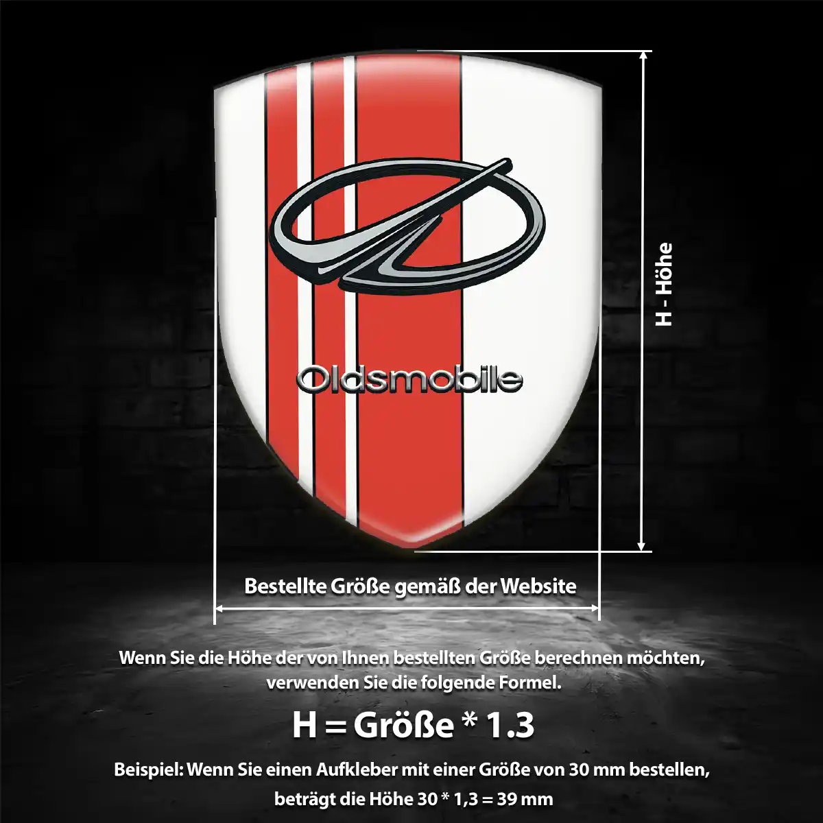Oldsmobile 3D Gel Aufkleber Embleme Hochwertiges Harz
