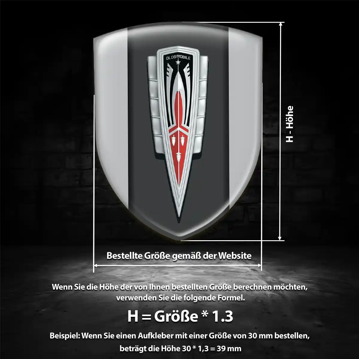 Oldsmobile 3D Gel Aufkleber Embleme Hohe Qualität