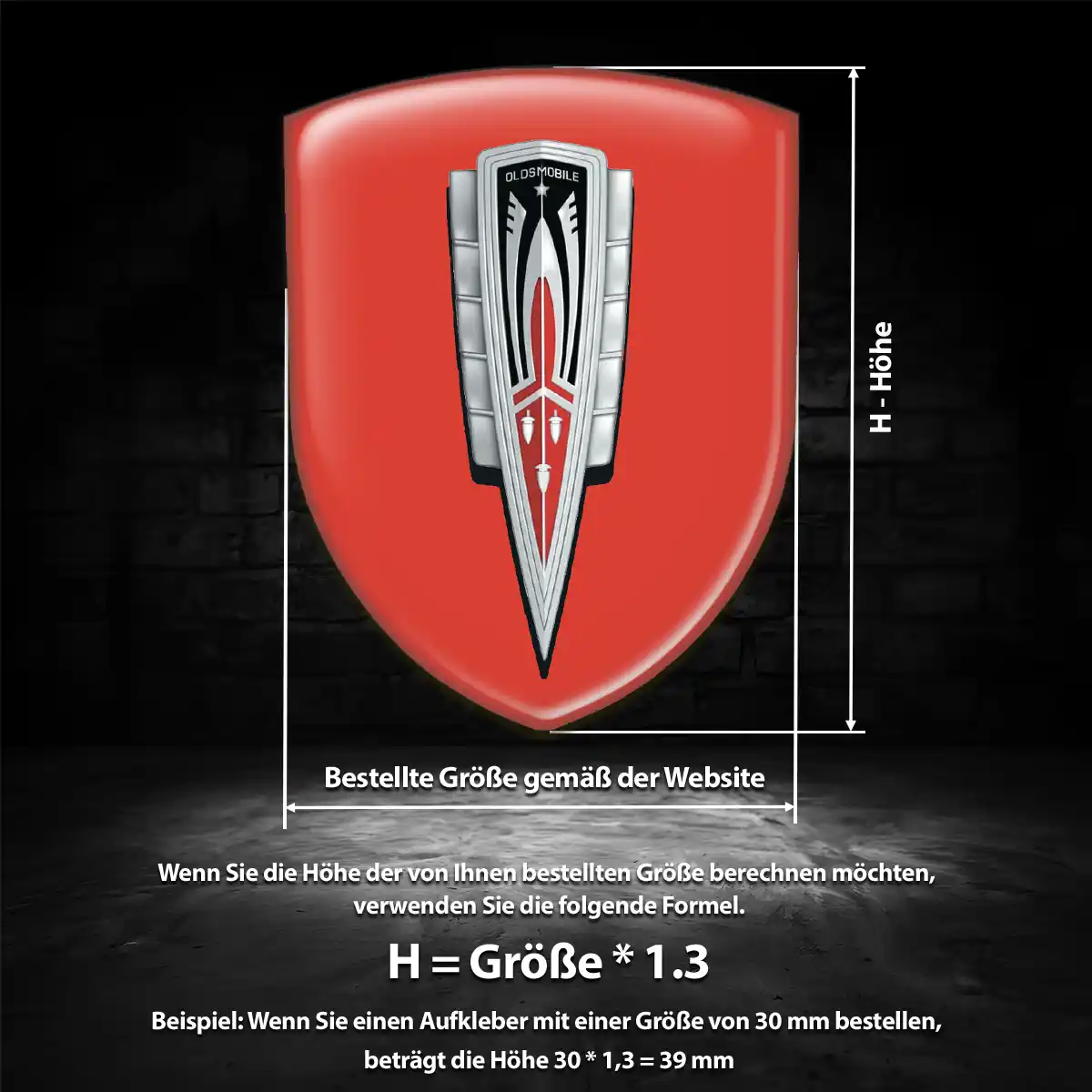 Oldsmobile 3D Gel Aufkleber Embleme Limitierte Auflage