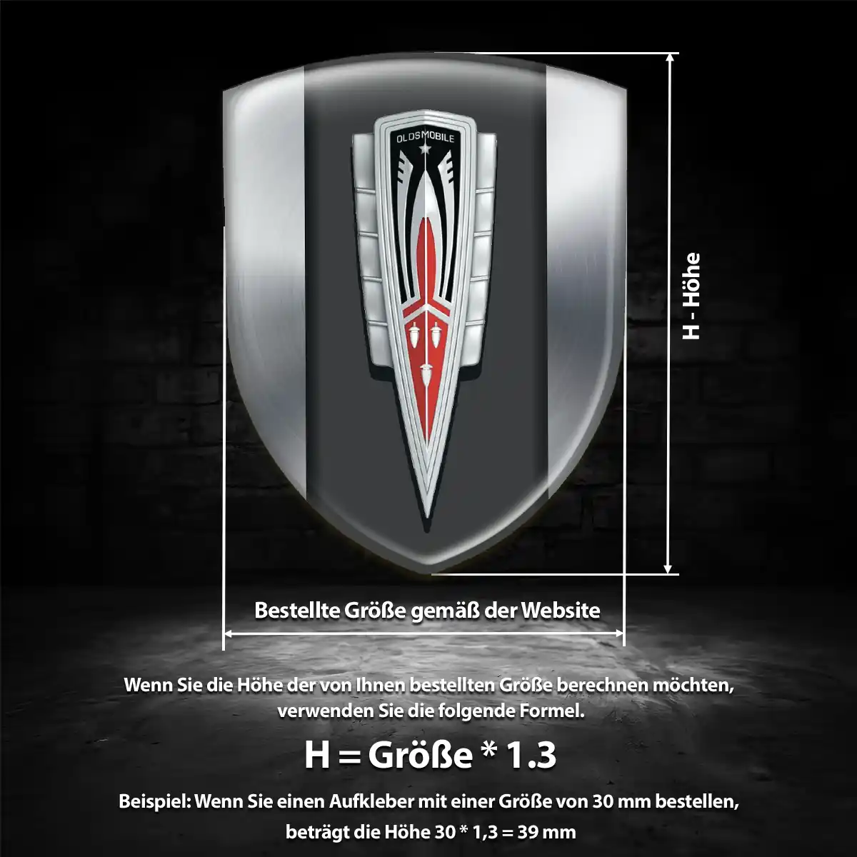 Oldsmobile 3D Gel Aufkleber Embleme Luxus-Edition