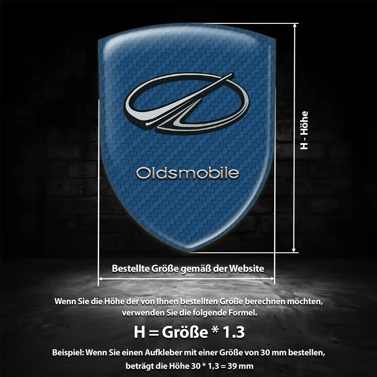 Oldsmobile 3D Gel Aufkleber Embleme Premium-Edition