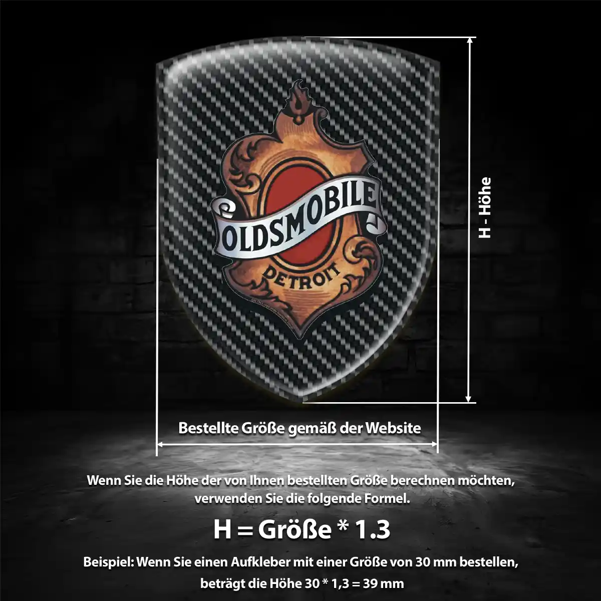 Oldsmobile 3D Gel Aufkleber Hohe Qualität