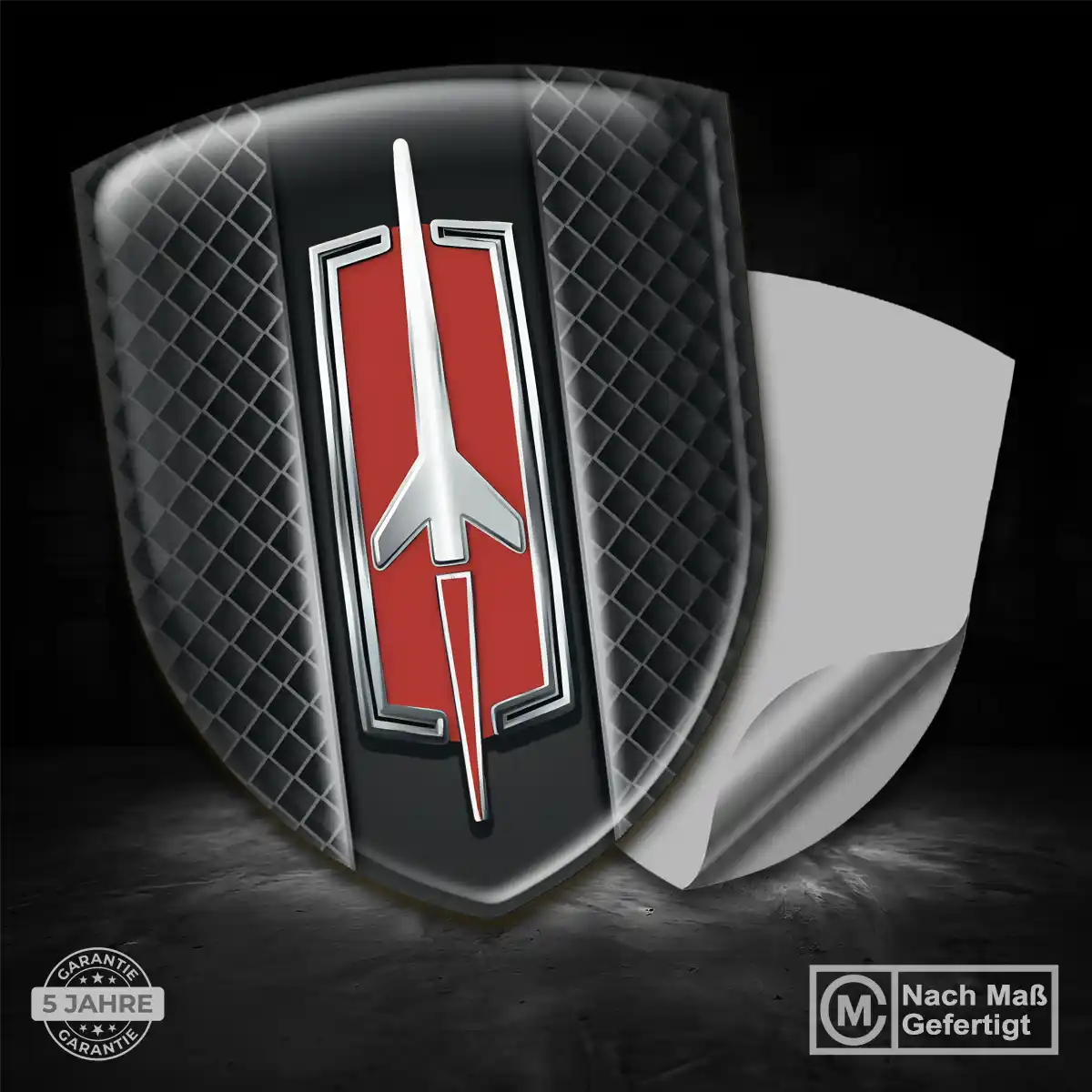 Oldsmobile 3D Gel Aufkleber Modernes Design