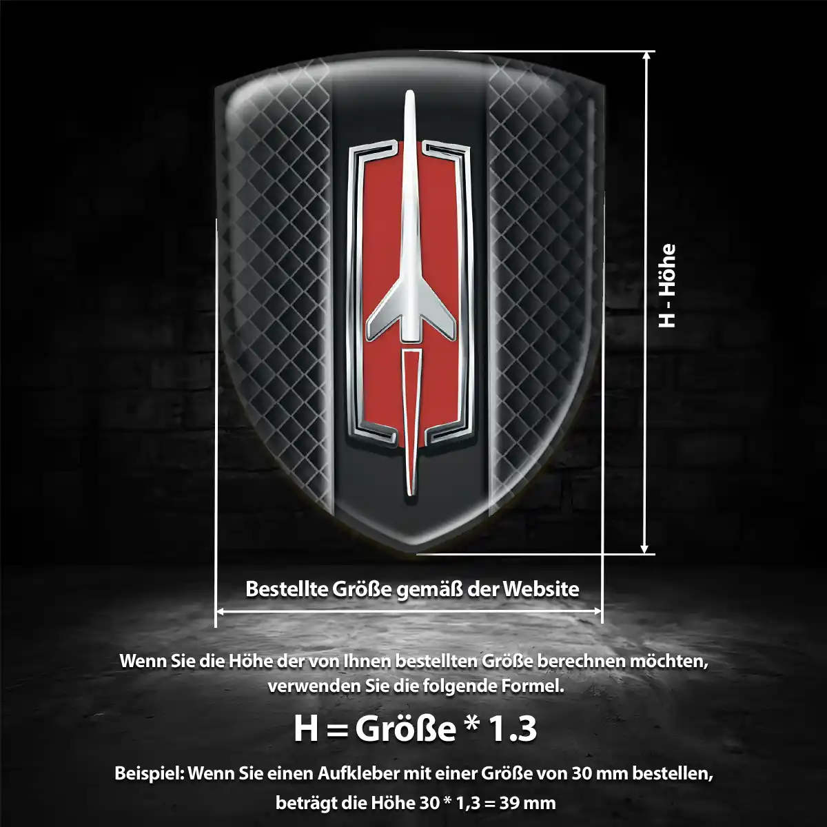 Oldsmobile 3D Gel Aufkleber Modernes Design