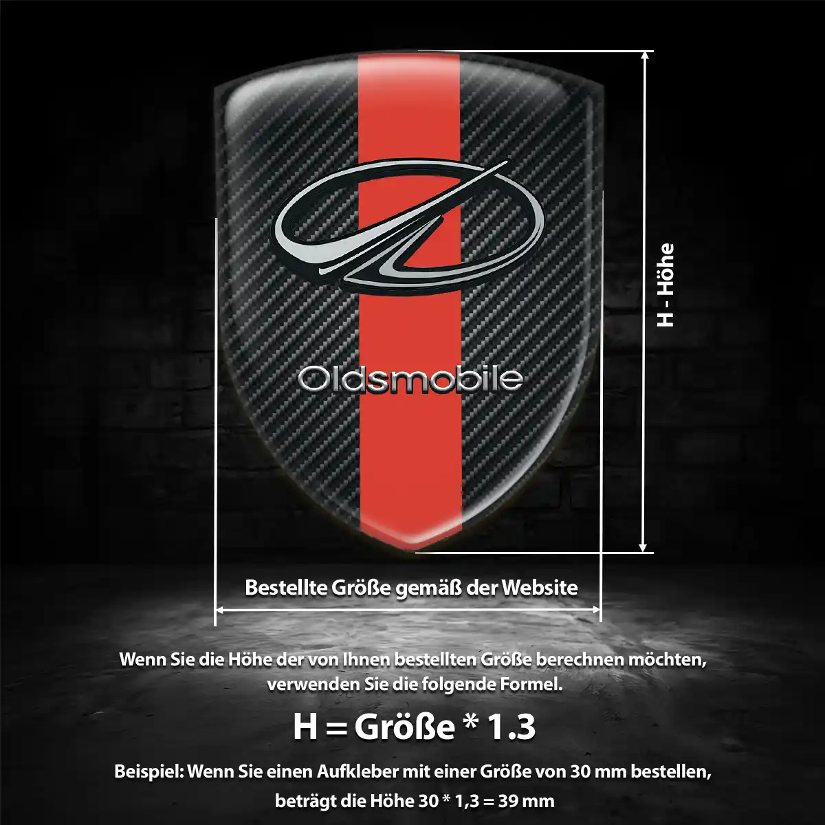 Oldsmobile 3D Gel Aufkleber Silikon Auto Luxus-Edition