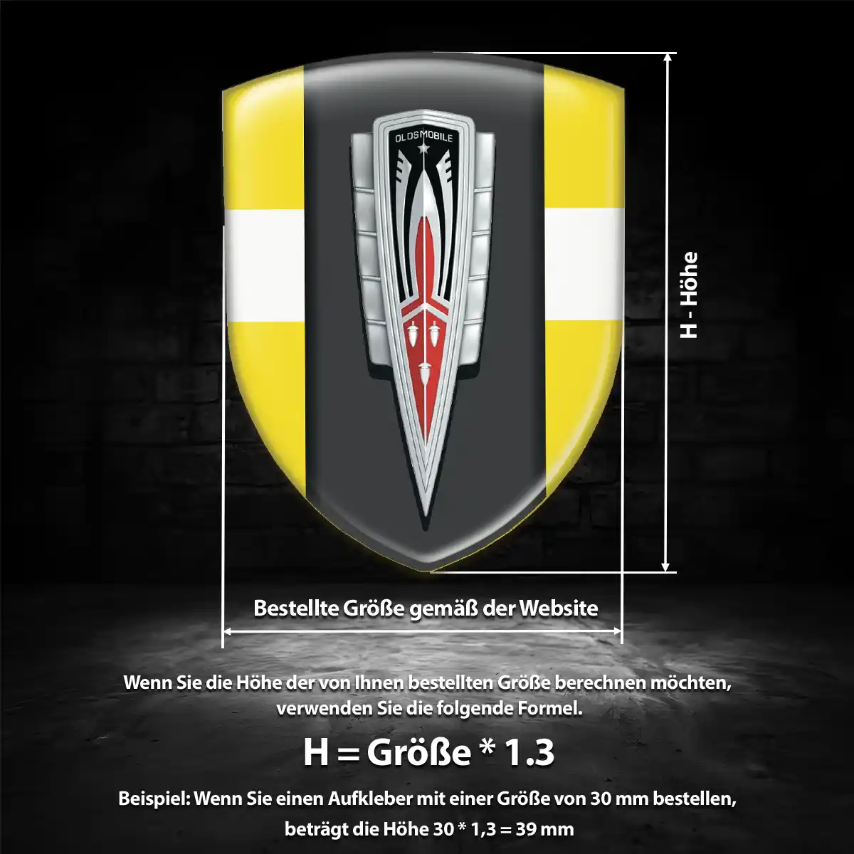 Oldsmobile 3D Gel Aufkleber Silikon Auto Stilvolles Design