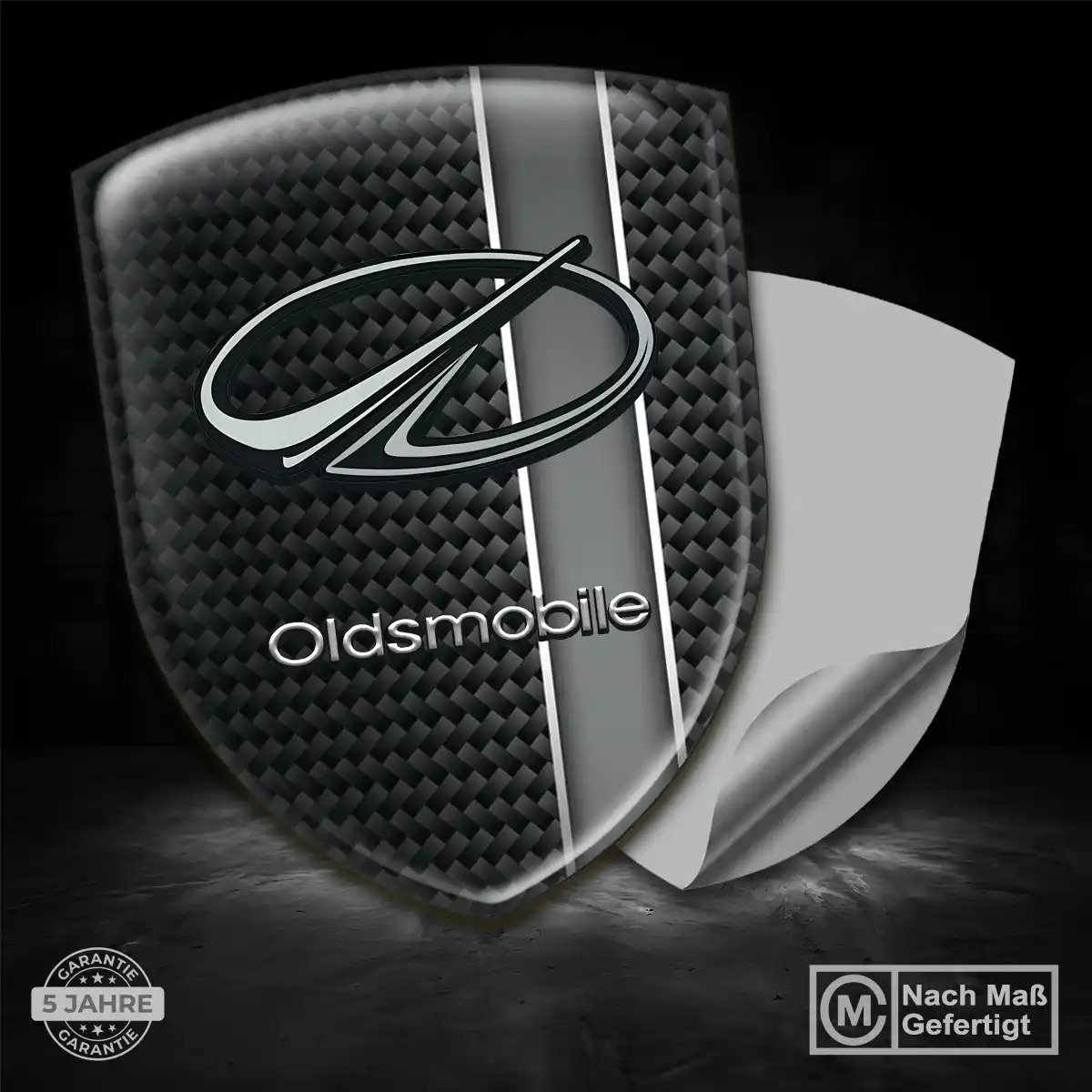 Oldsmobile 3D Gel Aufkleber Silikon Markenedition