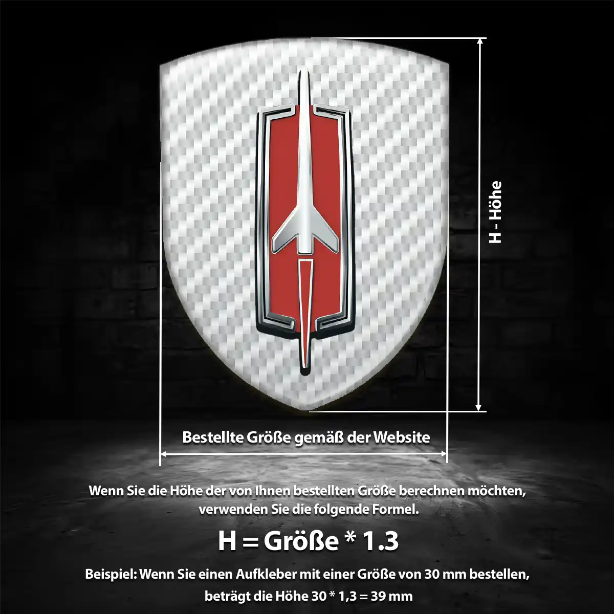 Oldsmobile 3D Gel Aufkleber Wappen Anspruchsvolles Design