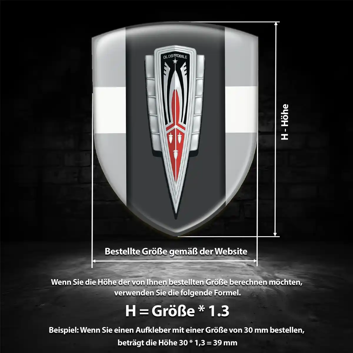 Oldsmobile 3D Gel Aufkleber Wappen Auto Exterieurdesign