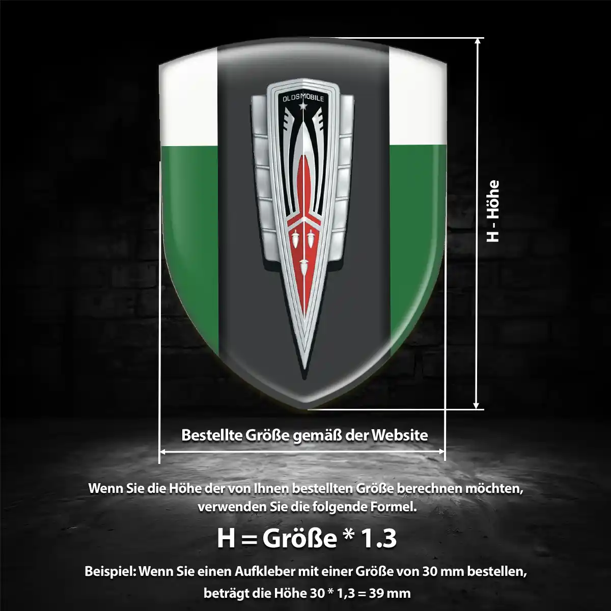 Oldsmobile 3D Gel Aufkleber Wappen Auto Luxus-Edition