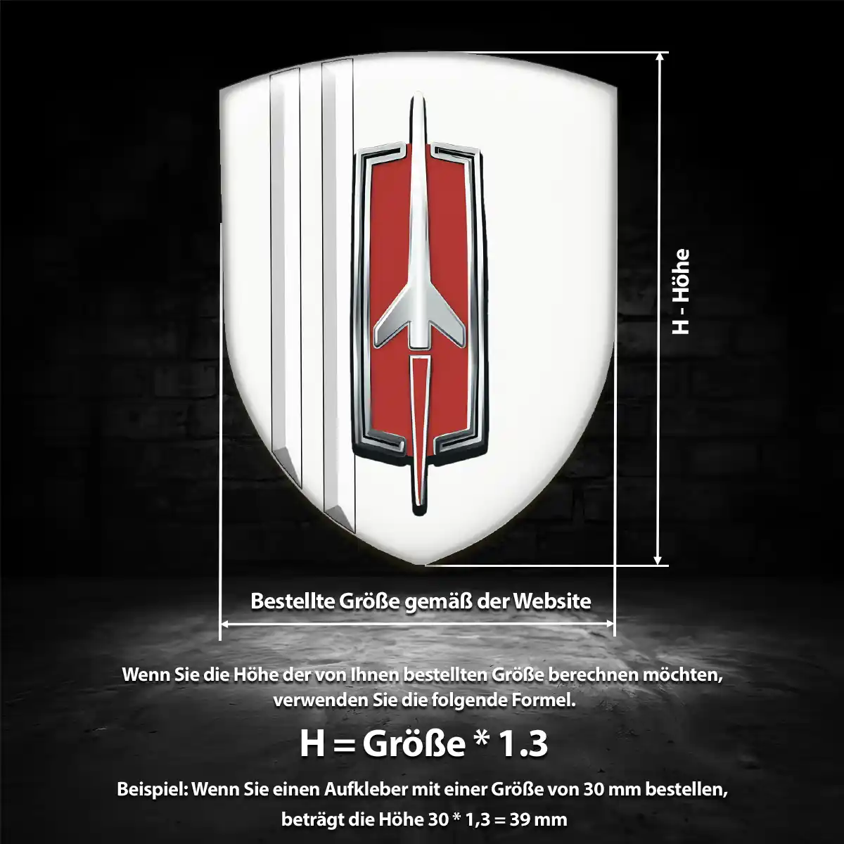 Oldsmobile 3D Gel Aufkleber Wappen Auto Premium-Edition