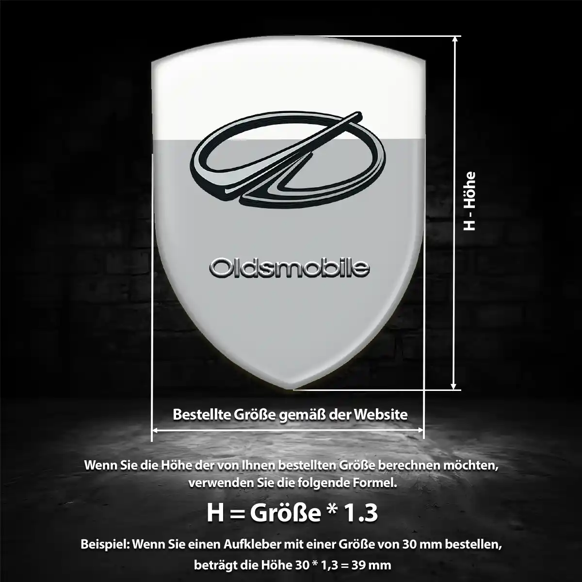 Oldsmobile 3D Gel Aufkleber Wappen Auto Stilvolles Design