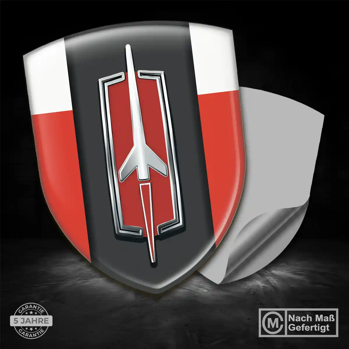 Oldsmobile 3D Gel Aufkleber Wappen Edles Design