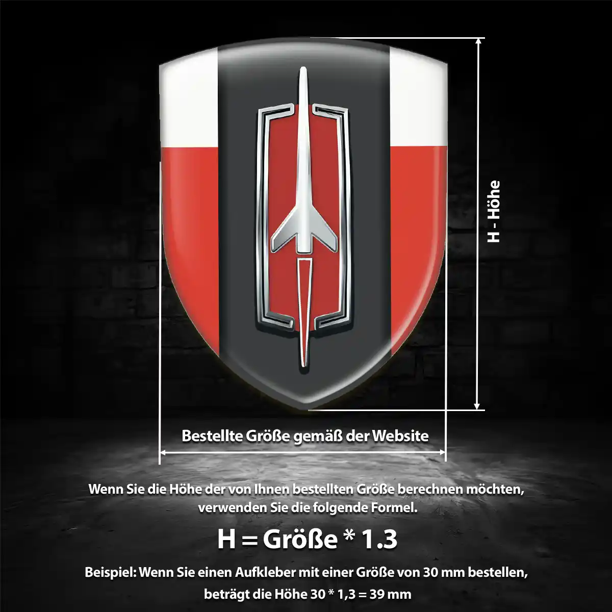 Oldsmobile 3D Gel Aufkleber Wappen Edles Design