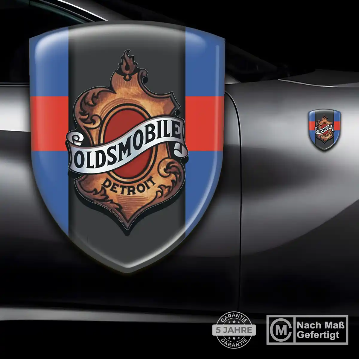 Oldsmobile 3D Gel Aufkleber Wappen Hochwertiges Harz