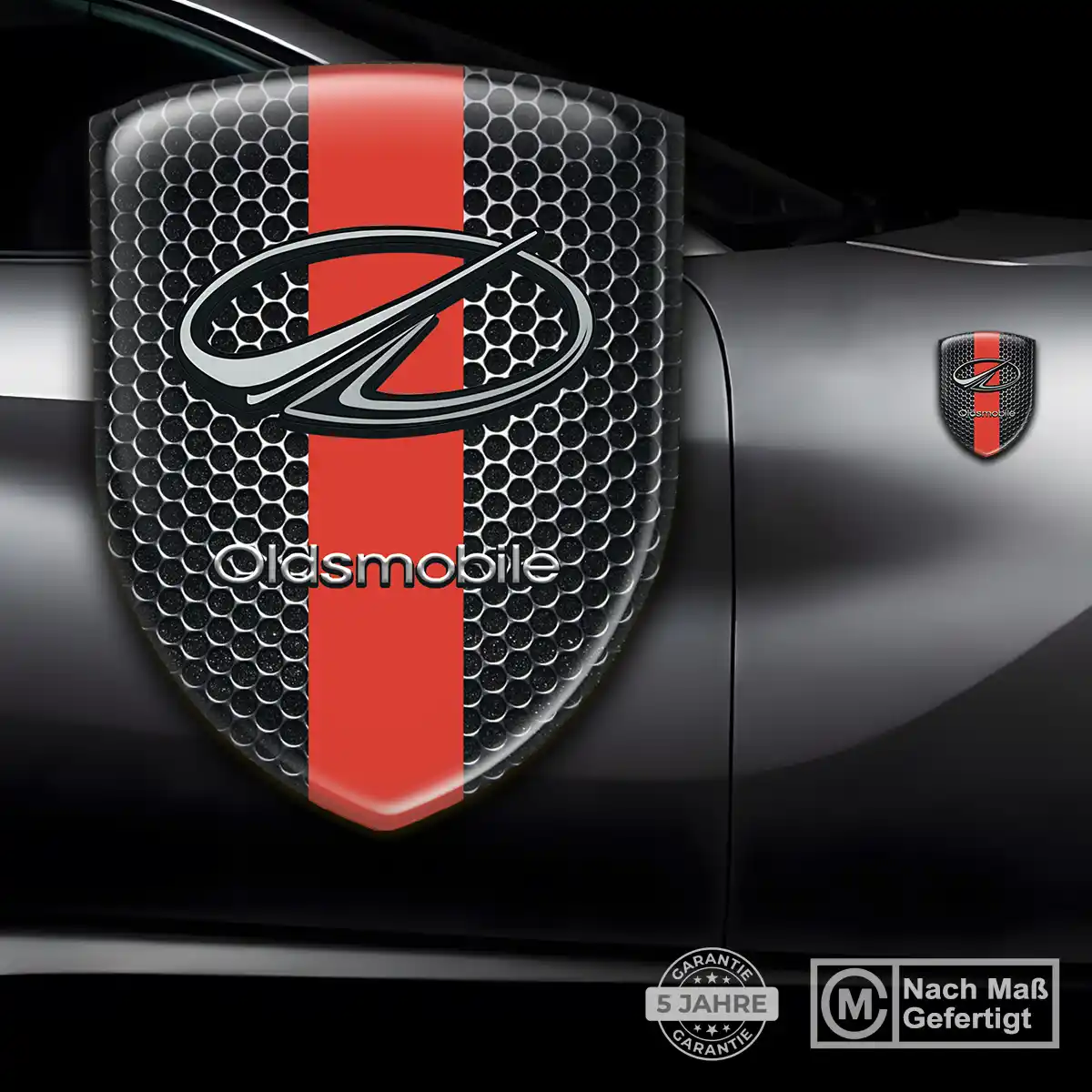 Oldsmobile 3D Gel Aufkleber Wappen Interieurdesign