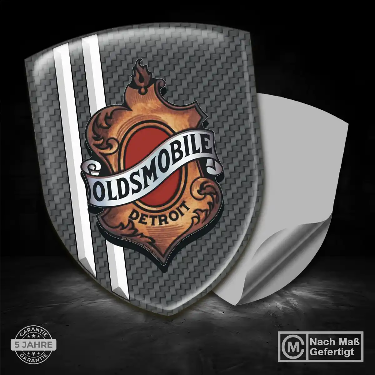 Oldsmobile 3D Gel Aufkleber Wappen Modernes Design