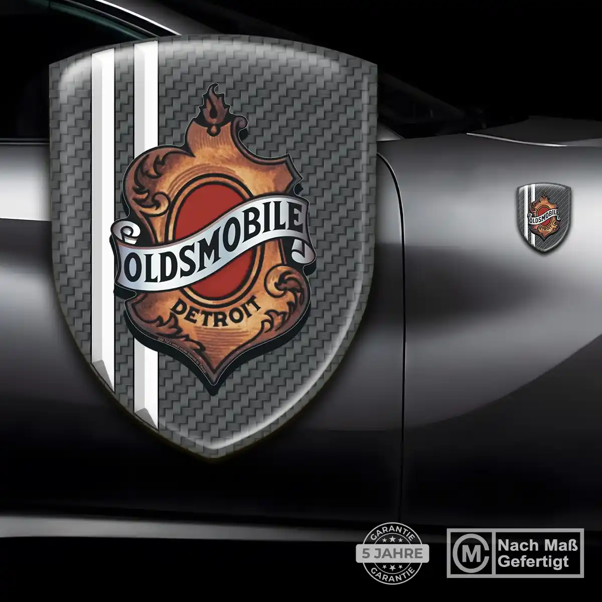 Oldsmobile 3D Gel Aufkleber Wappen Modernes Design