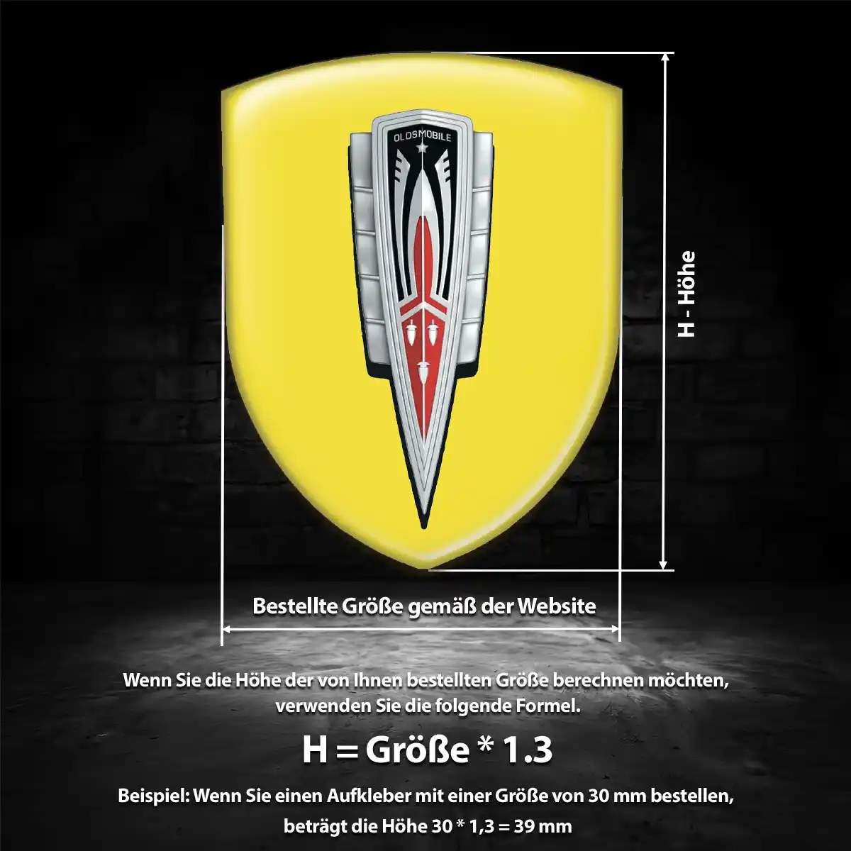 Oldsmobile Aufkleber 3D Gel Emblem Auto Edles Design