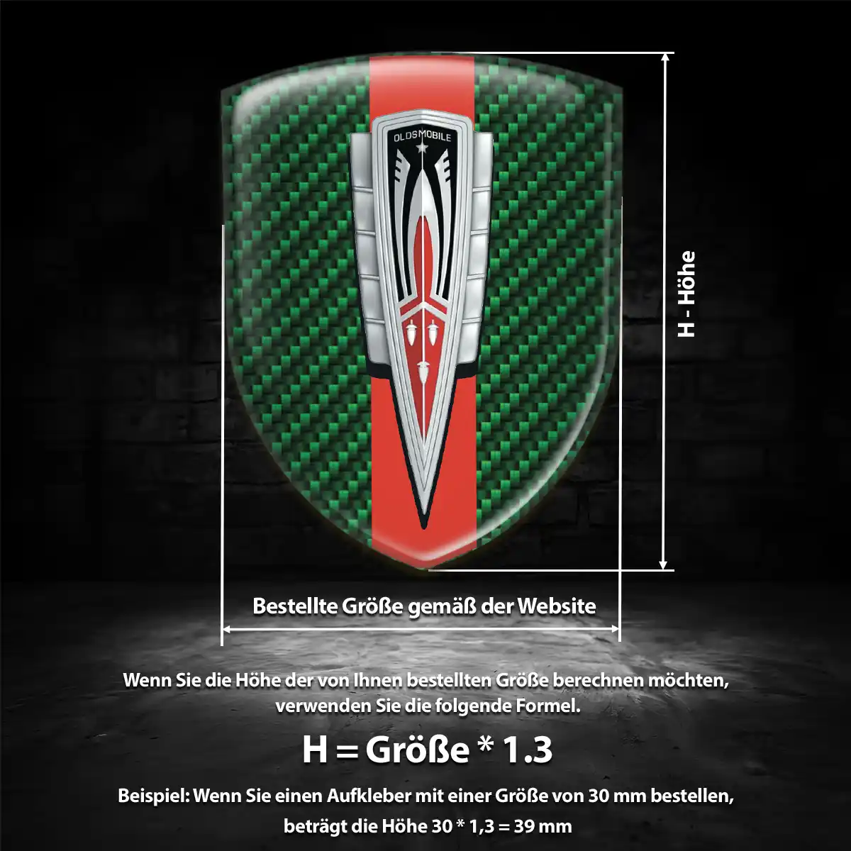 Oldsmobile Aufkleber 3D Gel Emblem Auto Elegantes Design