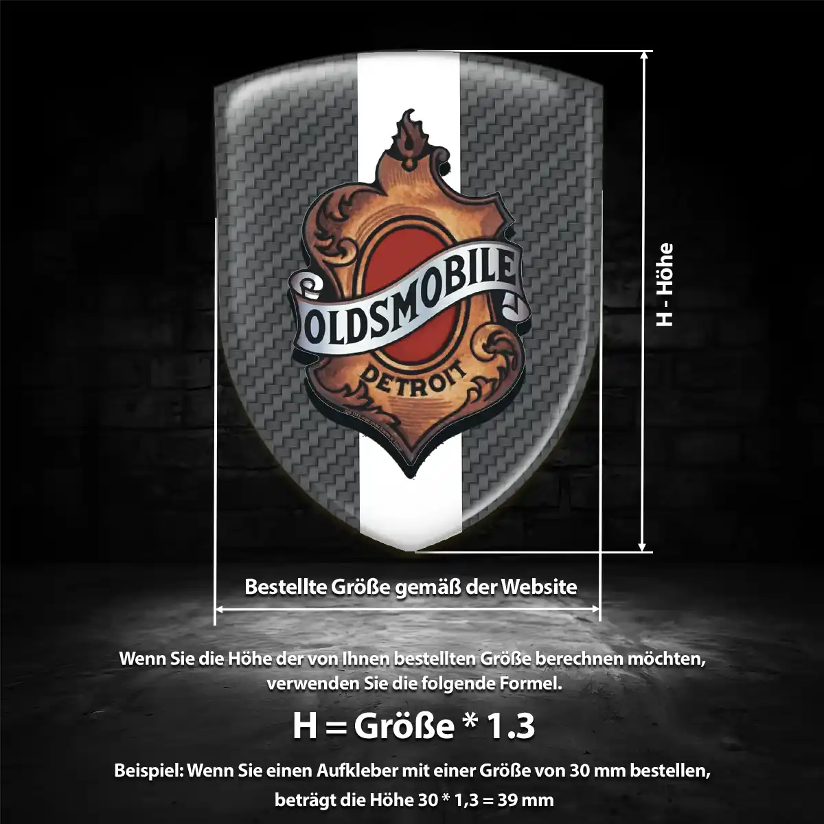 Oldsmobile Aufkleber 3D Gel Emblem Auto Interieurdesign