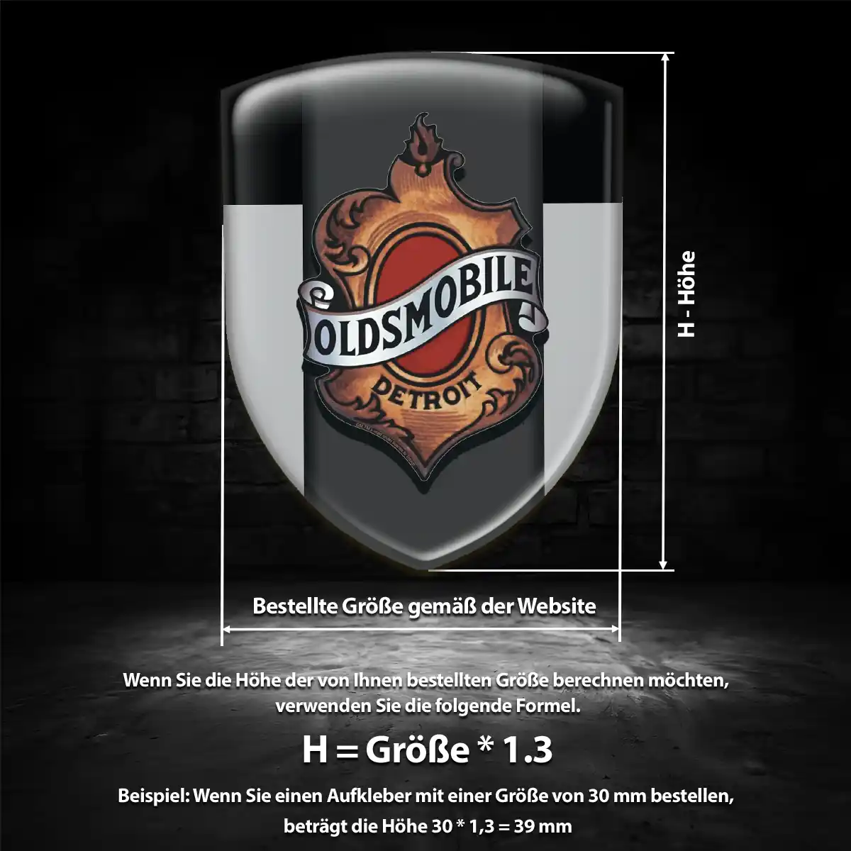 Oldsmobile Aufkleber 3D Gel Emblem Auto Markenedition