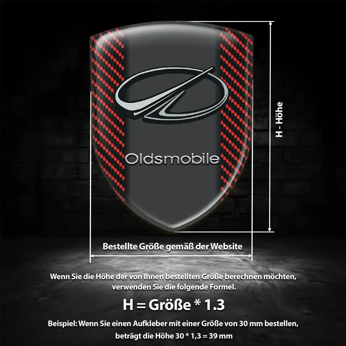 Oldsmobile Aufkleber 3D Gel Emblem Auto Premium-Edition