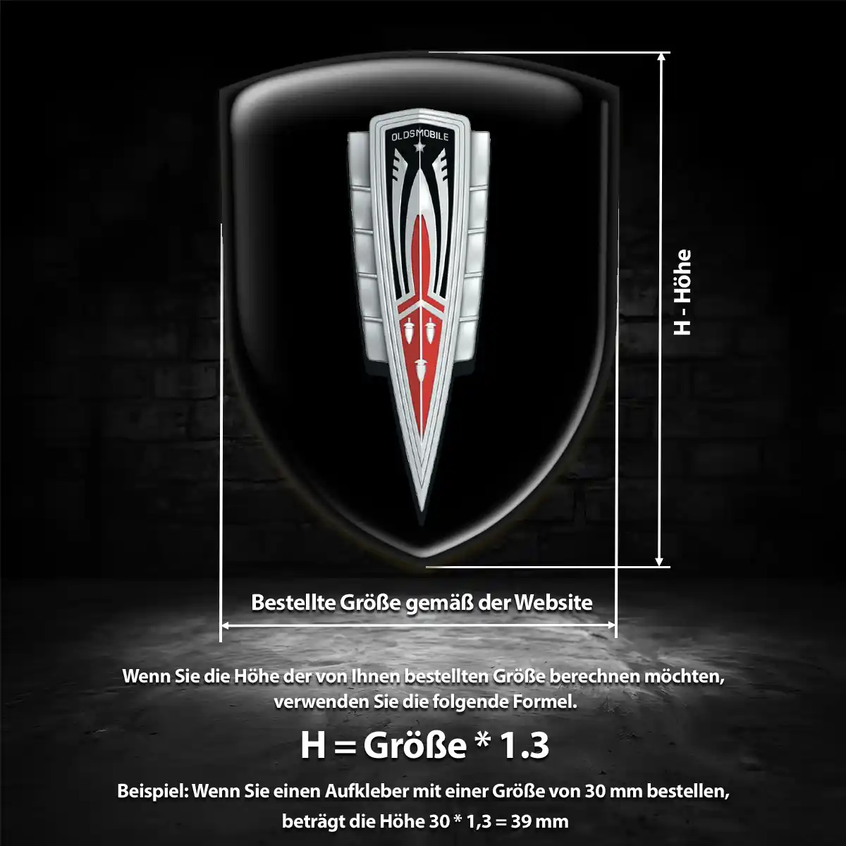 Oldsmobile Aufkleber 3D Gel Emblem Exterieurdesign