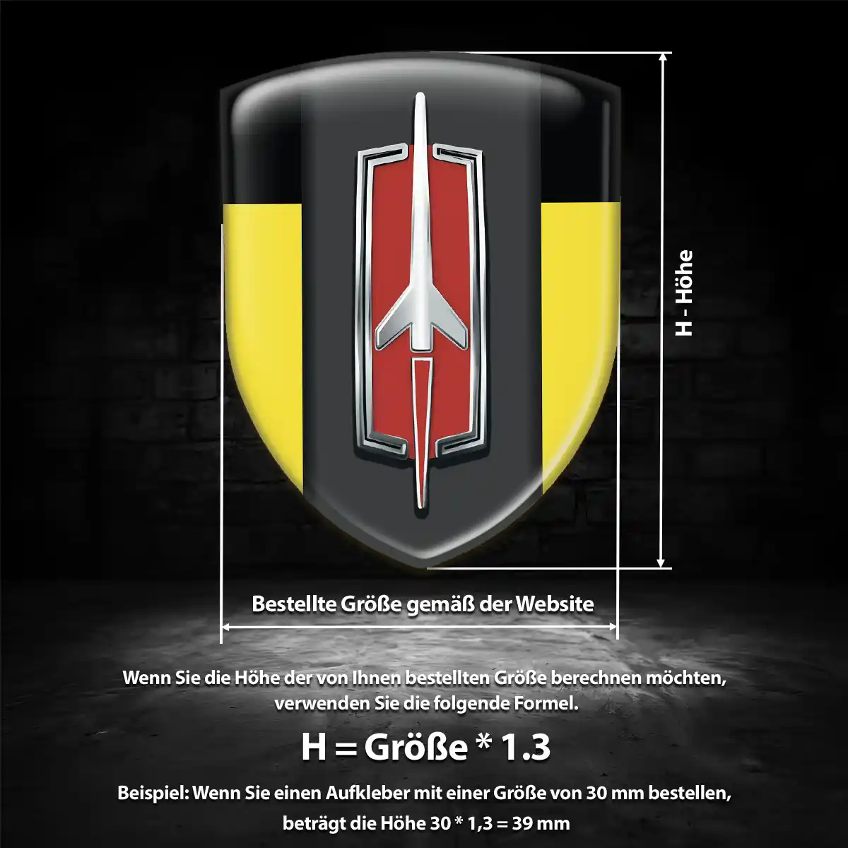 Oldsmobile Aufkleber 3D Gel Emblem Premium-Edition