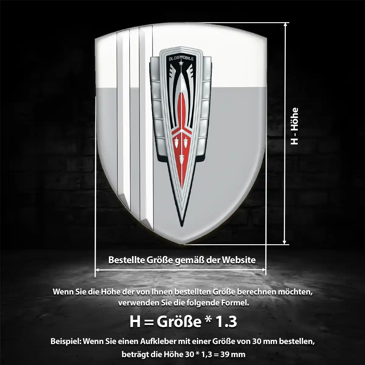 Oldsmobile Aufkleber 3D Gel Embleme Auto Elegantes Design