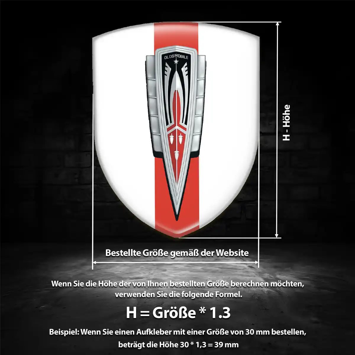 Oldsmobile Aufkleber 3D Gel Embleme Auto Interieurdesign